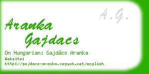 aranka gajdacs business card