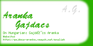 aranka gajdacs business card
